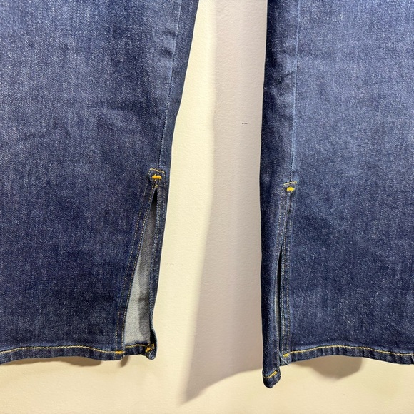Anthropologie Pilcro The Split Straight Jeans Size 18 Dark Wash Denim Casual - Picture 5 of 16